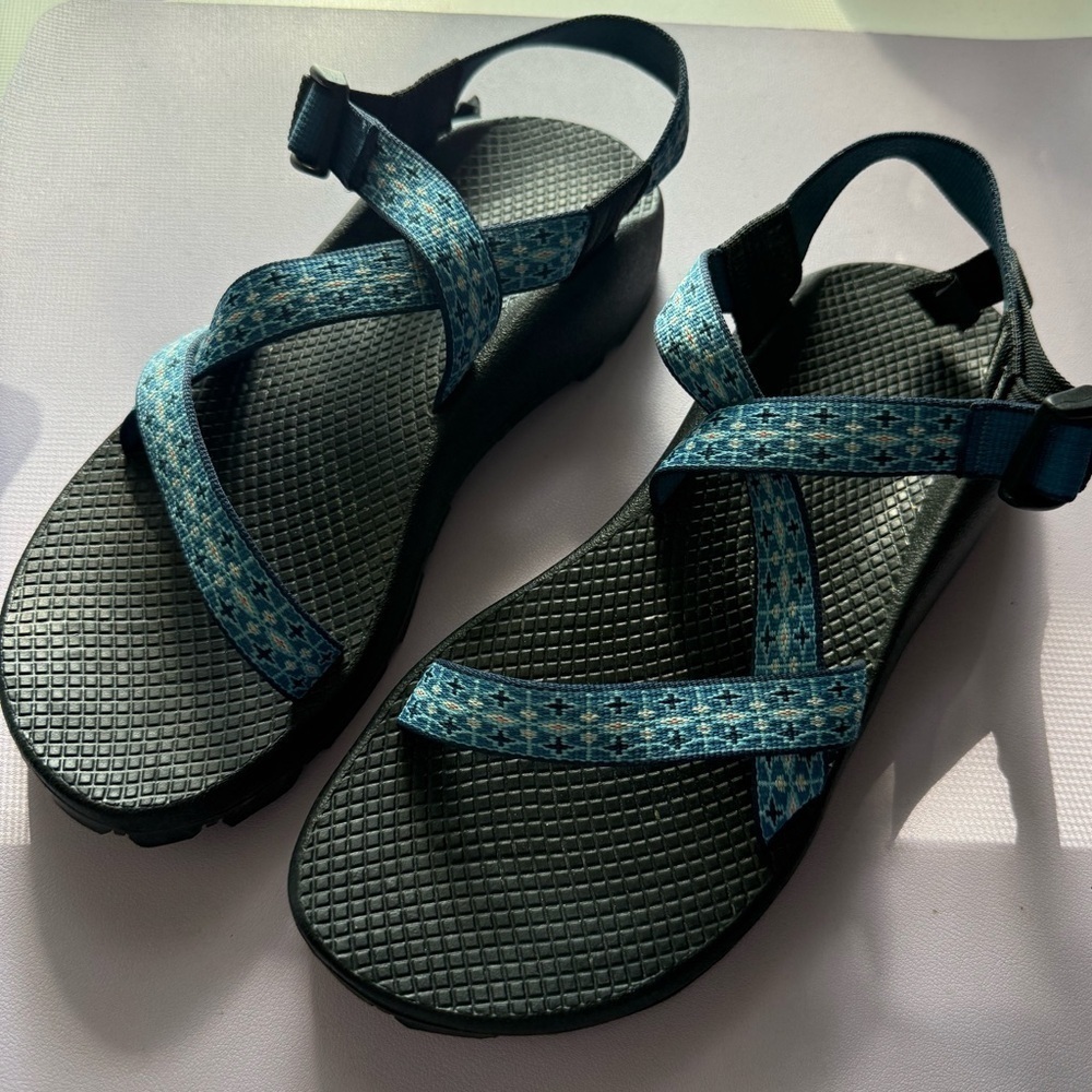 Chaco Z1 Vibram Unaweep Ceramic Blue Sandals - Size 10.5M/11.5F